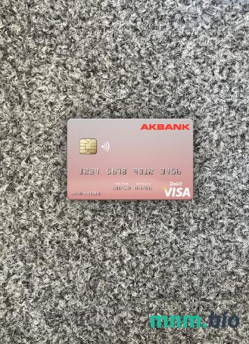 Malta Akbank T.A.Ş. visa obciążyć card wygląd fotograficzny skan PSD + zdjęcie